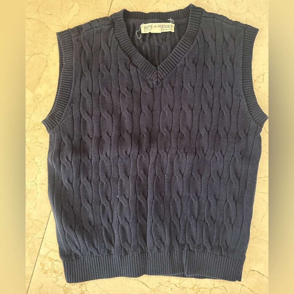 Boys Navy Sweater Vest